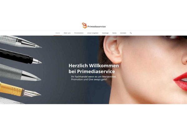 Webseite Werbeartikel mit Katalogen auf Basis von Wordpress